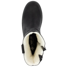 Dámské zateplené kozačky na černé platformě Rieker 74283-00 černá 1