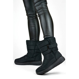 Dámské zateplené boty do sněhu na suchý zip, černé, 22T48B černá 2 Dámské zateplené boty do sněhu na suchý zip, černé, 22T48B černá 2