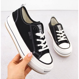 Černé dámské tenisky na platformě Big Star NN274204 černá 1 Černé dámské tenisky na platformě Big Star NN274204 černá 1