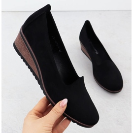 Boty na klínech Sumiemin Black Potocki SZ12276 černý 1
