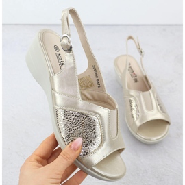 Dámské sandály pro pohodlné Beige Unisoft 8876 béžový 1