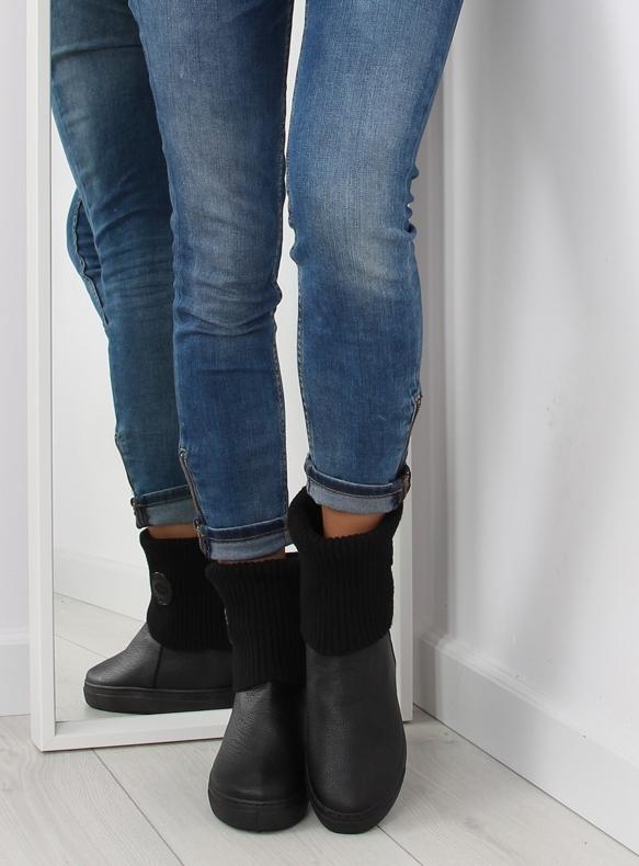 Černé boty s vlněným svrškem černé NB30 černá II-GAT 2