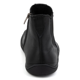 Olivier Dámské barefoot boty Chelsea se zipem, zateplené 1263, černé černý 6