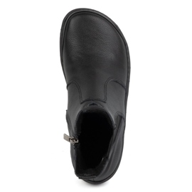 Olivier Dámské barefoot boty Chelsea se zipem, zateplené 1263, černé černý 1