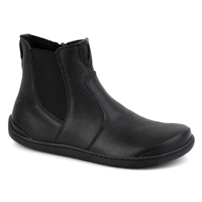 Olivier Dámské barefoot boty Chelsea se zipem, zateplené 1263, černé černý 3