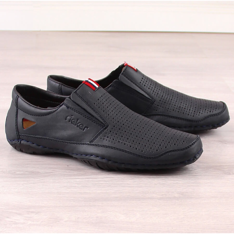 Rieker 06367 Navy Blue Men's Navy Blue Shoes modrý 1