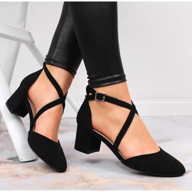 Černé dámské páskové sandály Sergio Leone černý 1