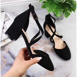 Černé dámské páskové sandály Sergio Leone černá 2