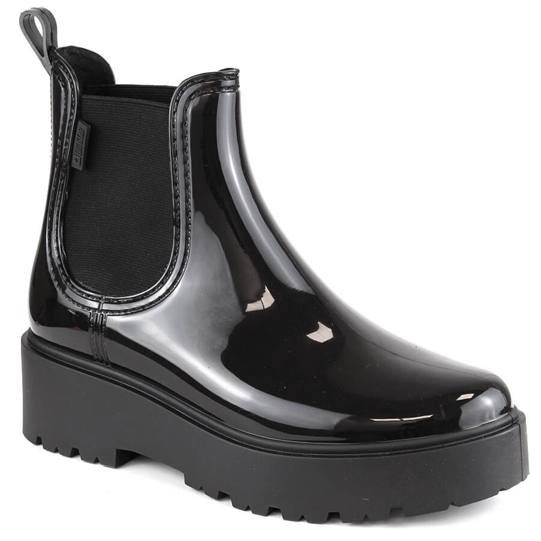 Lakované boty Big Star MM274395, boty Chelsea, nepromokavé boty do deště černý 1