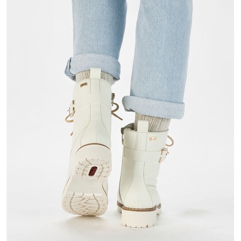 Nepromokavé dámské bílé pracovní boty Rieker Y9126-80 bílý 2 Nepromokavé dámské bílé pracovní boty Rieker Y9126-80 bílý 2