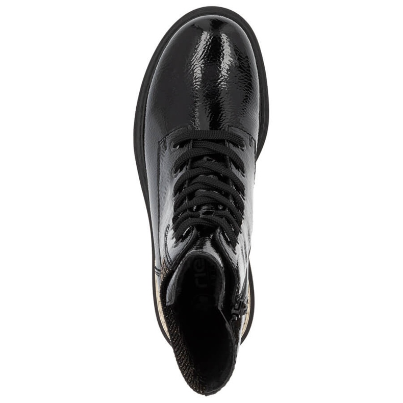 Pohodlné, zateplené černé dámské kotníkové boty Rieker 72607-00 černá 2