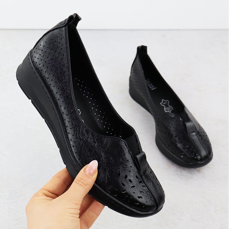 Dámské boty Slip-on Openwork Black Jezzi RMR1840-13 černý 1