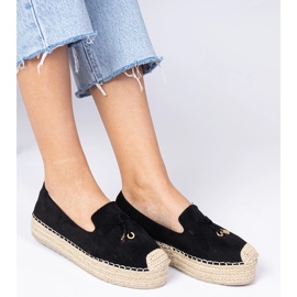 Black Espadrilles na silné podrážce černá 2