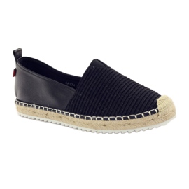 Big Star Baleríny espadrilky Velká hvězda 274196 černý hnědý 1