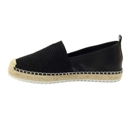 Big Star Baleríny espadrilky Velká hvězda 274196 černý hnědý 2