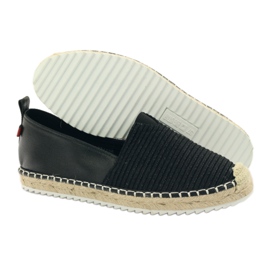 Big Star Baleríny espadrilky Velká hvězda 274196 černý hnědý 3