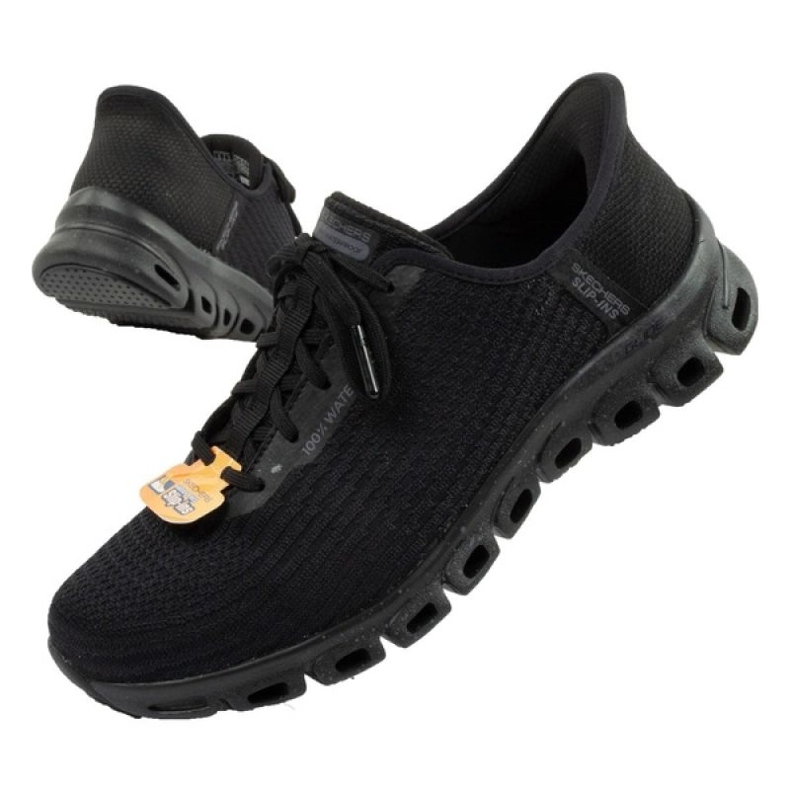 Skechers Glide Krok 104571/BBK černé boty s membránou černá 1