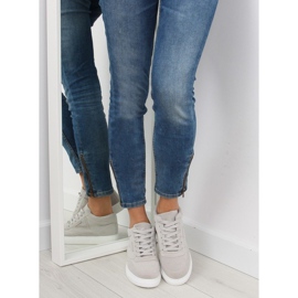 Šedé semišové dámské tenisky LT.GREY šedá 1 Šedé semišové dámské tenisky LT.GREY šedá 1