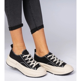 Tenisky materiálu černých žen 1