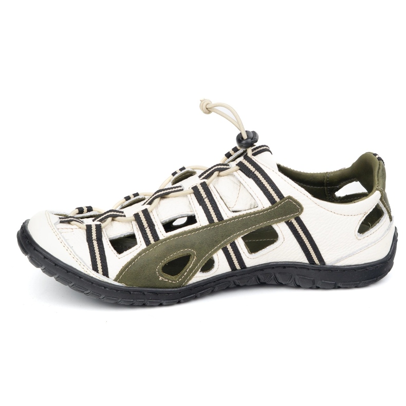 Olivier Pánské kožené kožené kolo na kole 262 kz bílé se zelenou bílý 1