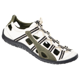 Olivier Pánské kožené kožené kolo na kole 262 kz bílé se zelenou bílý 2