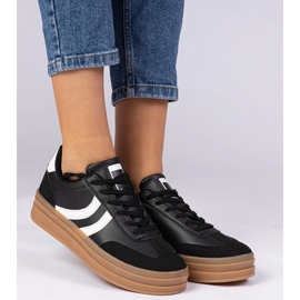 Dámské tenisky černé tenisky na platformě černá 2