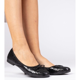 Ballerinas černých žen s lukem černá 1