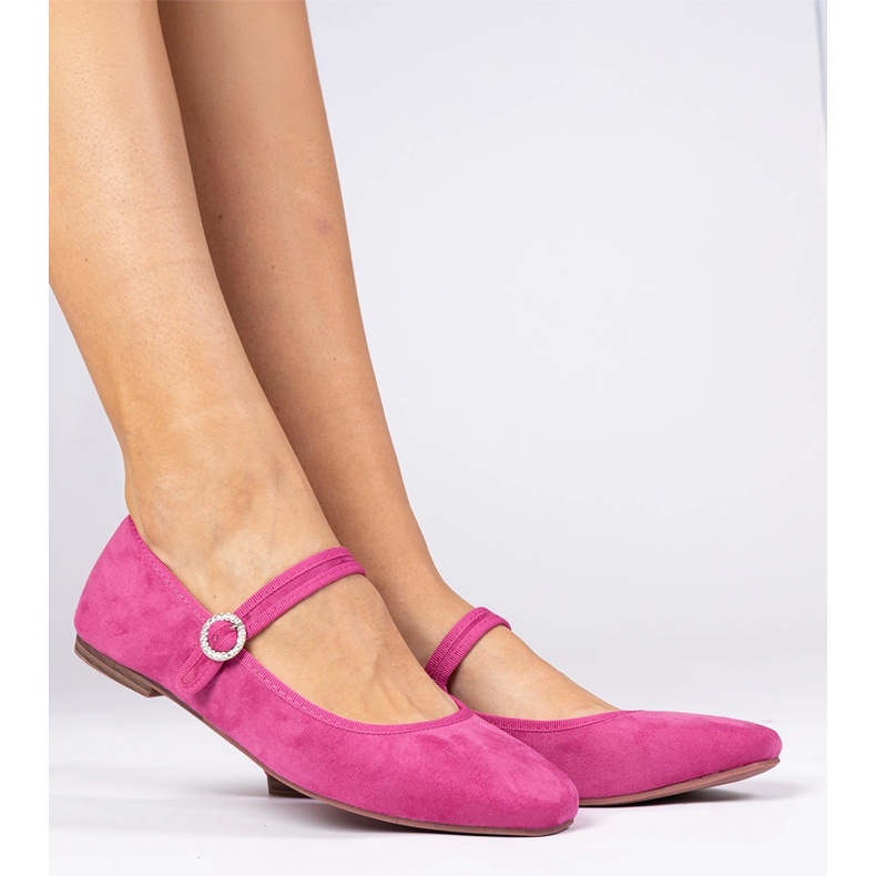 Růžové baleríny z Ekozamsz se zirkony růžový 1