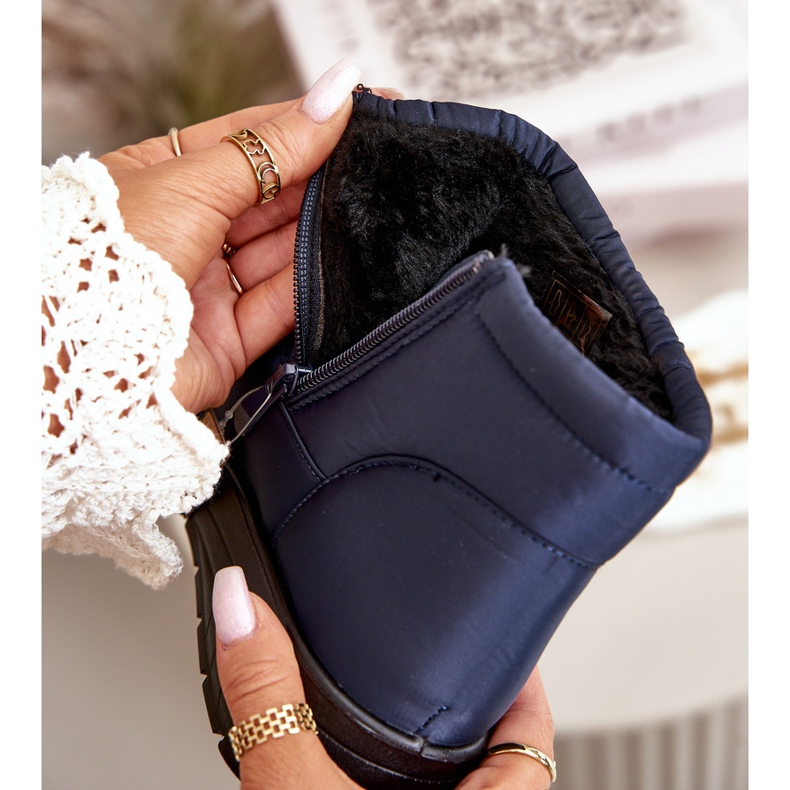 News Dámské zateplené boty do sněhu, tmavě modrá 4