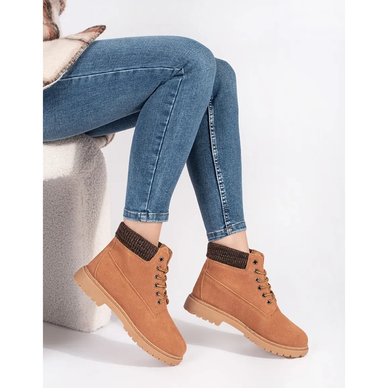 Original Walkman Shoes Velbloudí kožené lapače hnědý 2