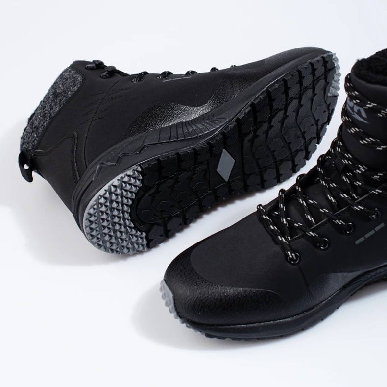 Pánské vysoké trekingové boty Dk, zateplené černé černá 2