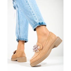 W. Potocki Dámské béžové semišové mokasíny od Potocki béžový 2