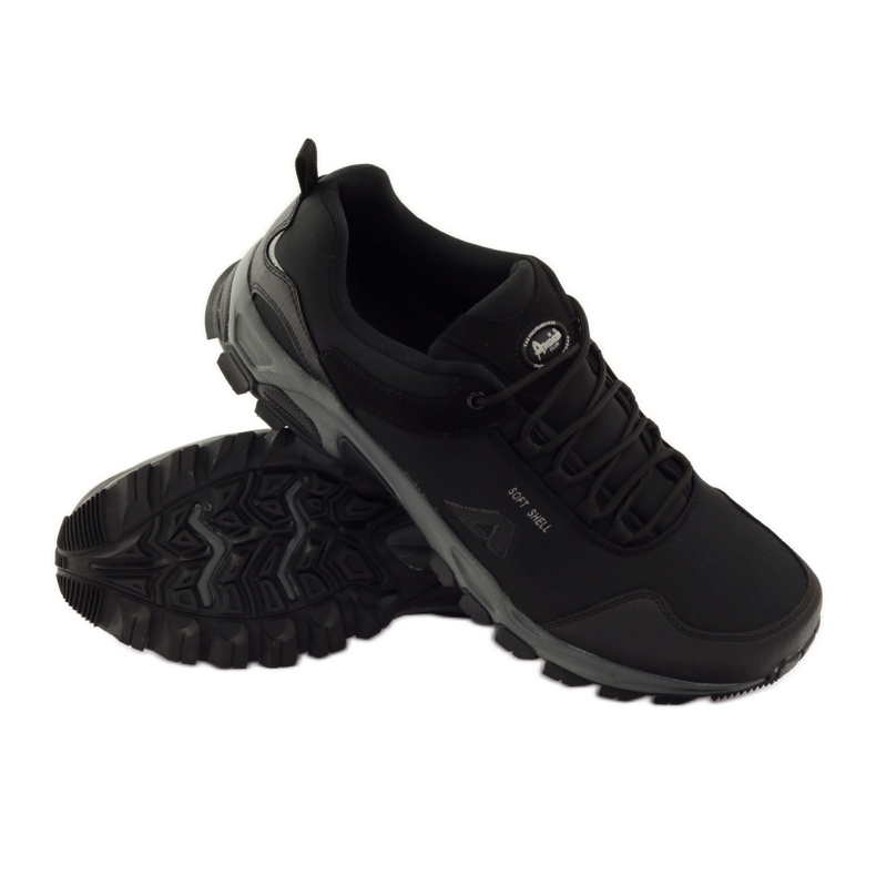 American Club Sportovní americký voděodolný softshell černá 3