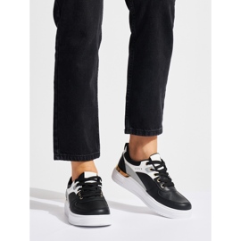 Černé sportovní boty na platformě černý 1