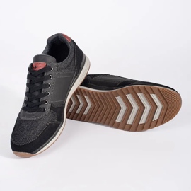 Vico Černé pánské sportovní boty na šněrování černá 2