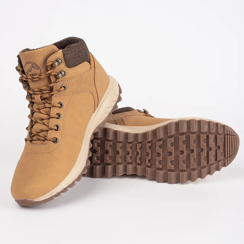 Vico Hnědé, zateplené zimní pánské boty béžový 2