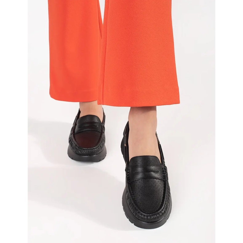 Goodin Stylové černé dámské mokasíny černá 2