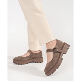 Goodin Béžové boty na semišové platformě béžový 1 Goodin Béžové boty na semišové platformě béžový 1