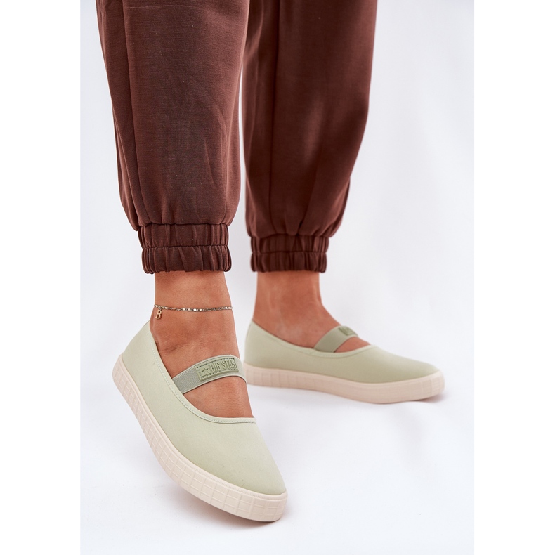 Big Star Dámská velká hvězda NN274604 Světle zelené tenisky zelená 2