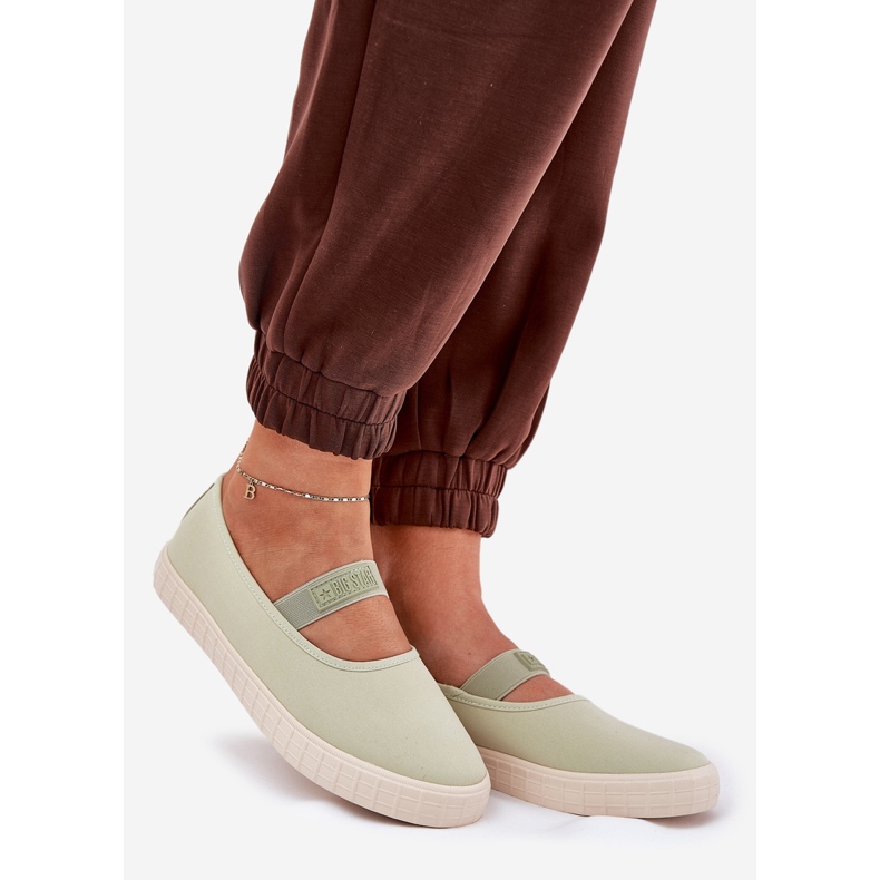 Big Star Dámská velká hvězda NN274604 Světle zelené tenisky zelená 1