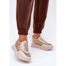 Vinceza Dámské sportovní boty na platformě Vincez 58510 Zlotys zlatý 2