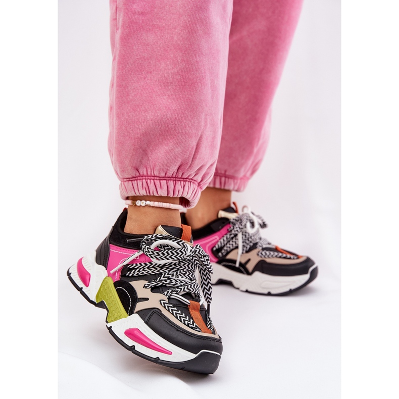 Terénní sportovní boty žen s dvojitou šněrovací černou černá 2