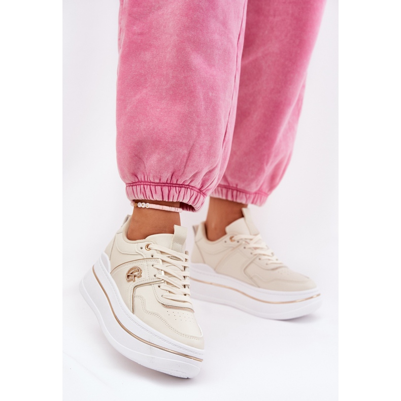 Dámská sportovní bota na platformě Beige béžový 2