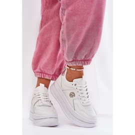 Dámská sportovní obuv na platformě bílá bílý 2 Dámská sportovní obuv na platformě bílá bílý 2