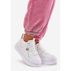 Dámská sportovní obuv na platformě bílá bílý 1 Dámská sportovní obuv na platformě bílá bílý 1
