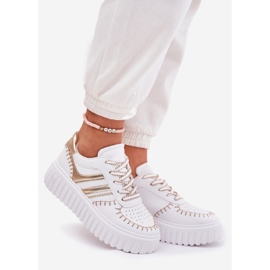 Dámské tenisky na zlaté platformě zlatý 1 Dámské tenisky na zlaté platformě zlatý 1