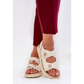 Dámské sandály s ozdobnými detaily pro béžovou béžový 2 Dámské sandály s ozdobnými detaily pro béžovou béžový 2