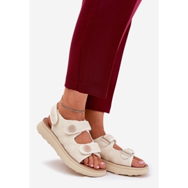 Dámské sandály s ozdobnými detaily pro béžovou béžový 1 Dámské sandály s ozdobnými detaily pro béžovou béžový 1