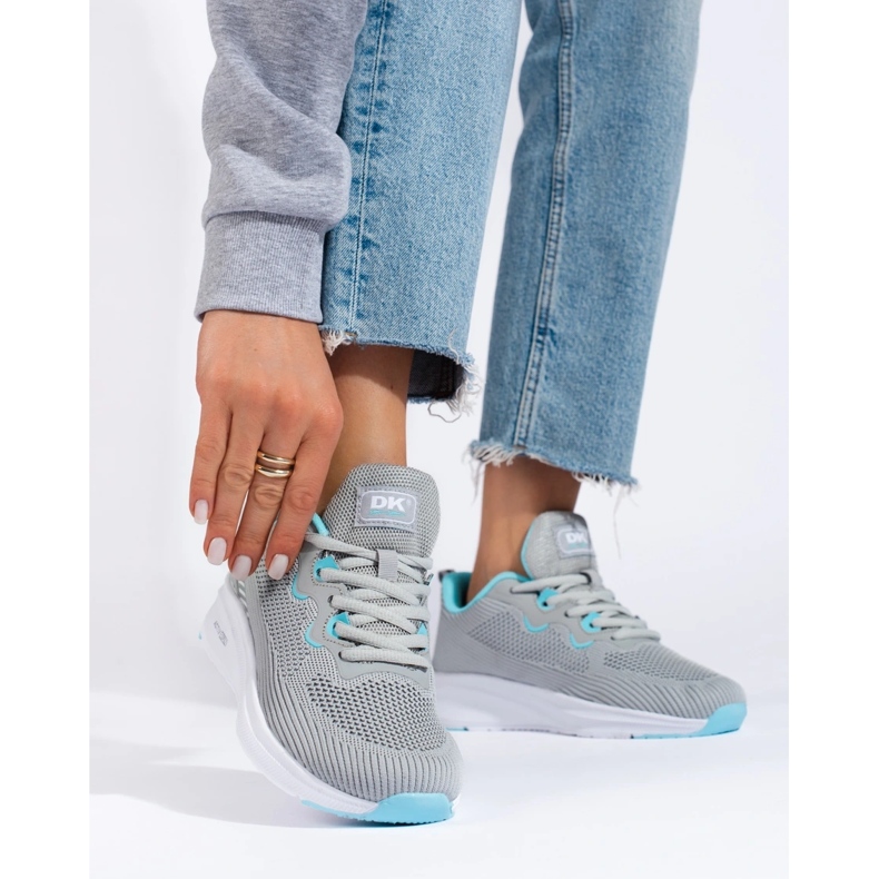 Sportovní obuv na platformě DK šedá 2