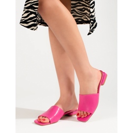 Dámské růžové sandály Shelovet na podpatku růžový 2